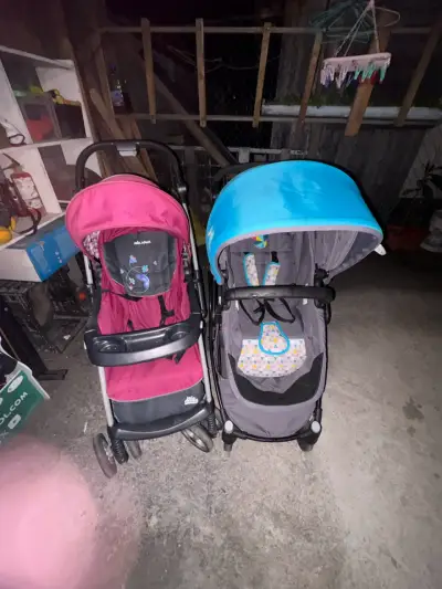 Coche de bebé doble Joie Infanti y Tessi azul - miniatura 3