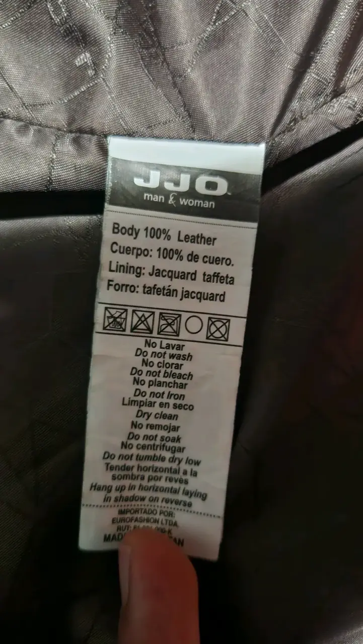 Chaqueta de cuero negro para hombre JJO - 3