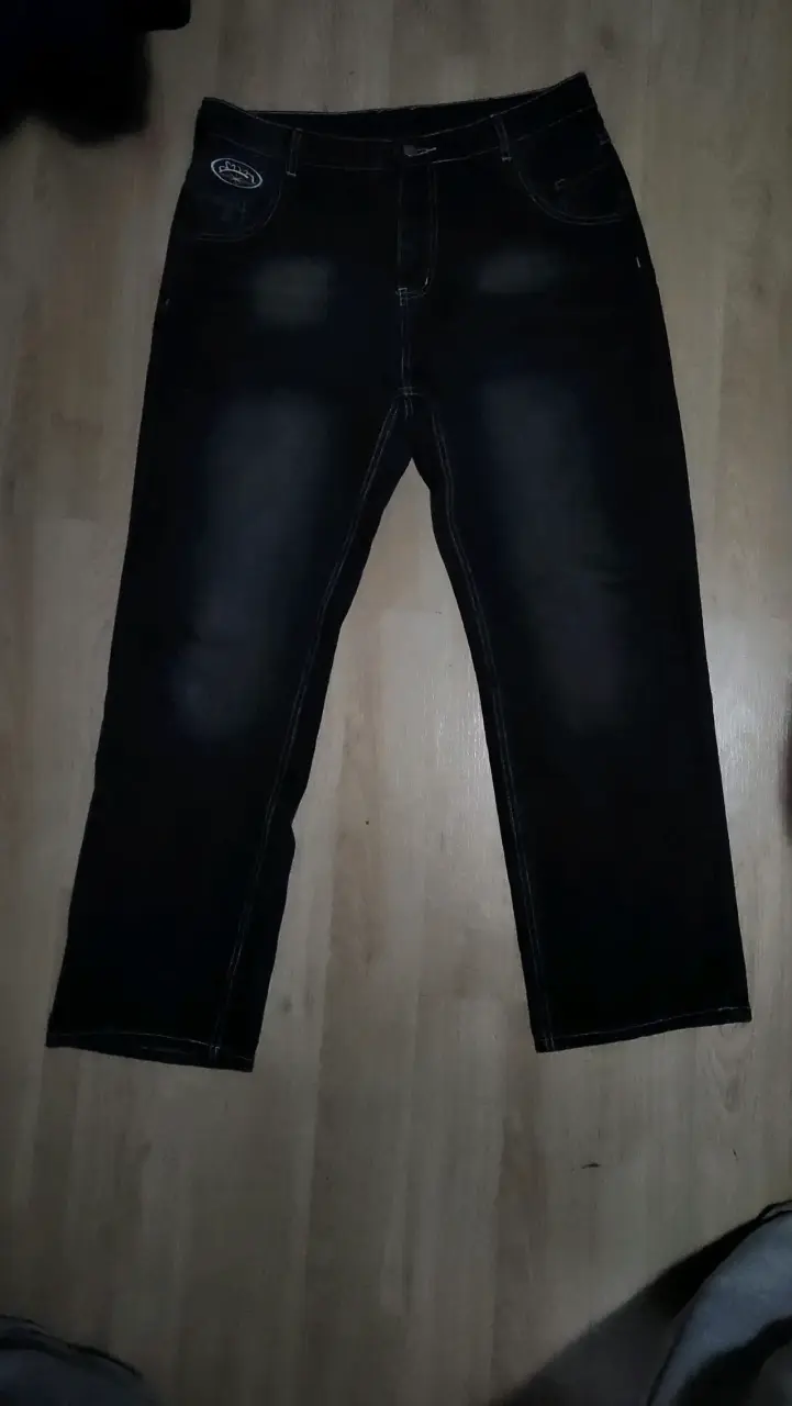 Jeans negros para hombre de mezclilla - 1