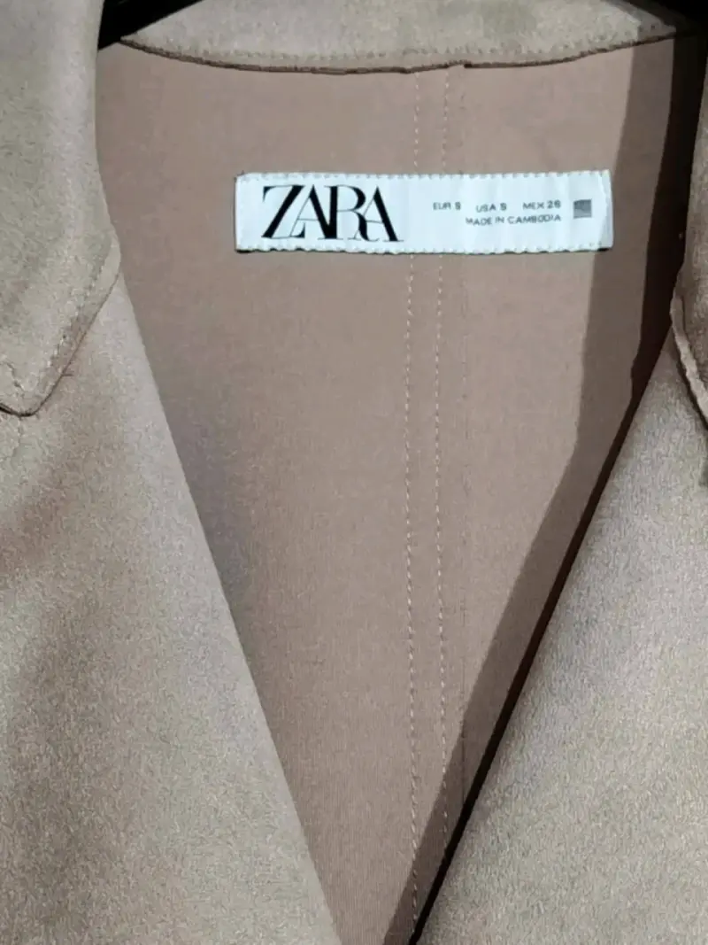Abrigo beige de mujer Zara talla S - 1