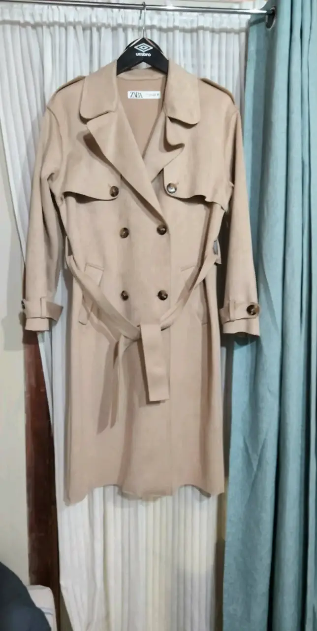 Abrigo beige de mujer Zara talla S - 2