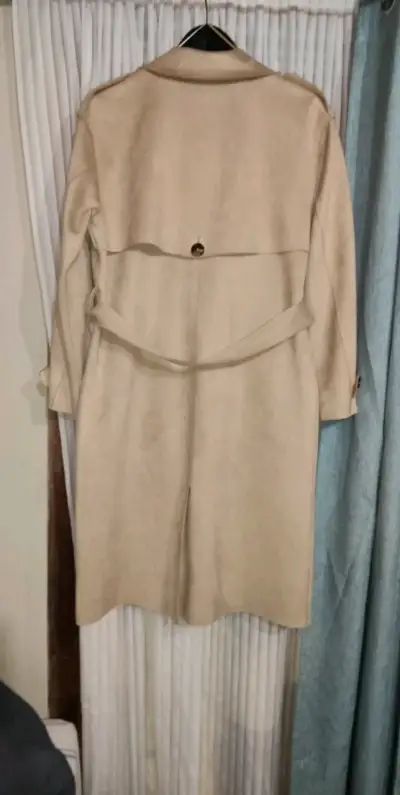 Abrigo beige de mujer Zara talla S - miniatura 3