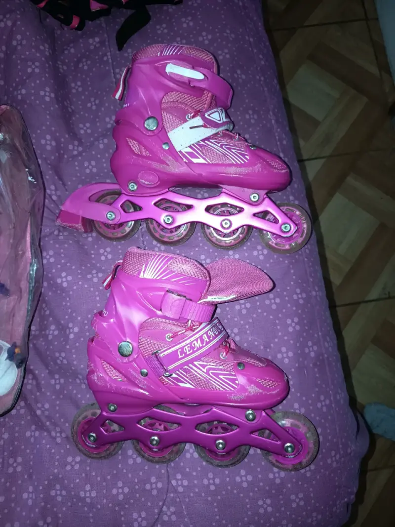 Patines en línea rosados para niños Lemindu - 1