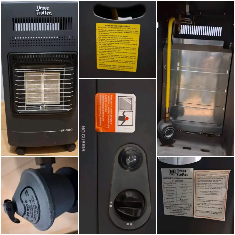 Calefactor infrarrojo Ursus Trotter GR-2800 con ruedas