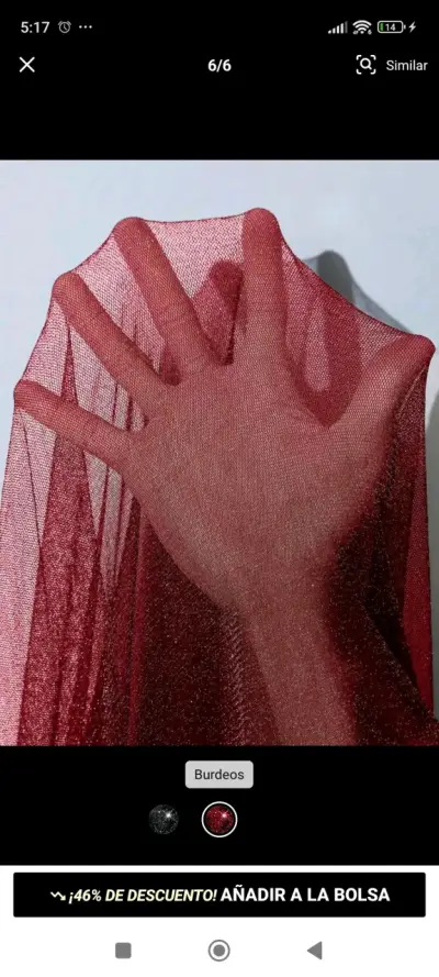 Vestido de fiesta burdeos con brillo - miniatura 3