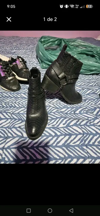 Botines negros nuevos es 15 mil número 35 - miniatura 1