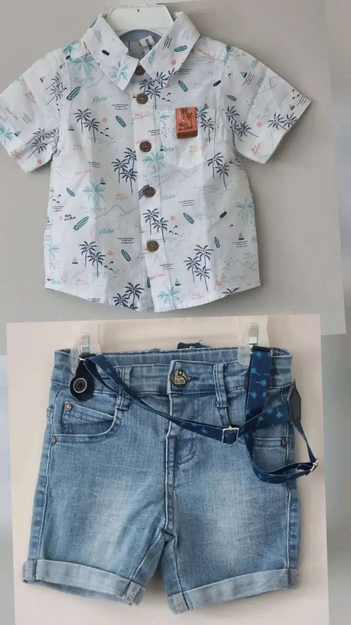 Conjunto Camisa y Shorts Niño Black and Blue - 4