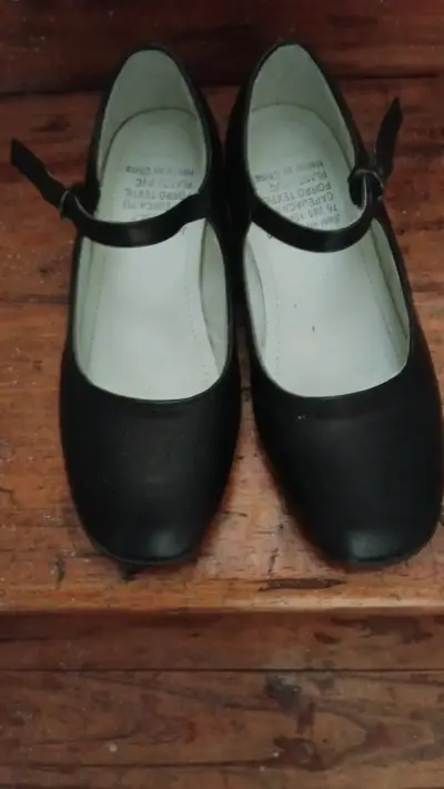 Zapatos de baile de cueca negros con tacón - miniatura 1