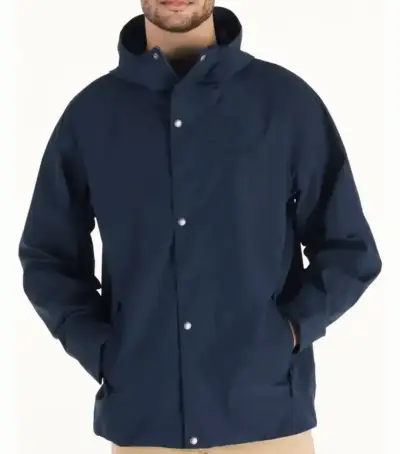 Chaqueta impermeable azul marino para hombre - miniatura 1