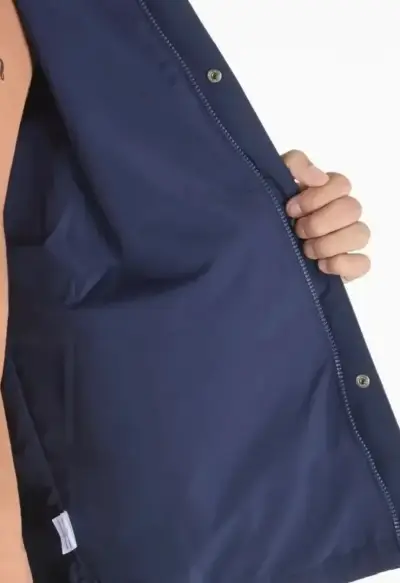Chaqueta impermeable azul marino para hombre - miniatura 2