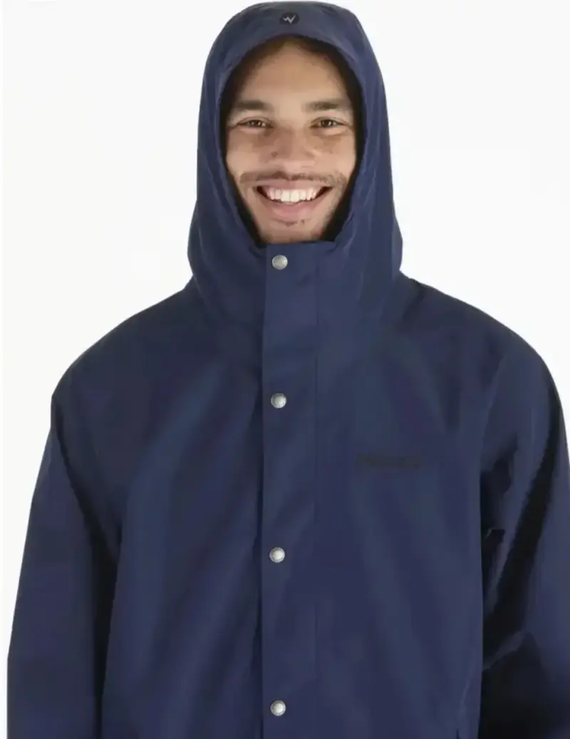 Chaqueta impermeable azul marino para hombre - 3