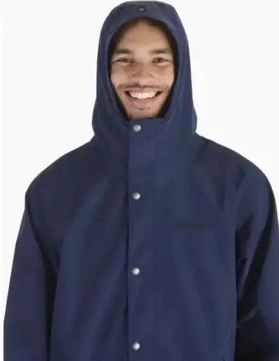 Chaqueta impermeable azul marino para hombre - miniatura 3