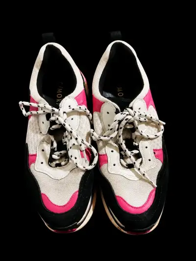 Zapatillas deportivas mujer C/Moran blancas y rosadas - miniatura 1