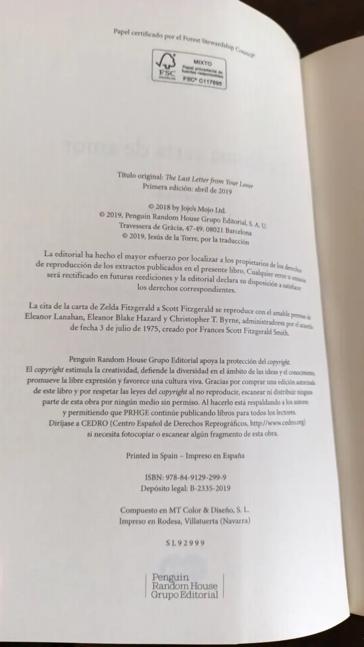 Libro 'La Última Carta de Amor' de Jojo Moyes - 3
