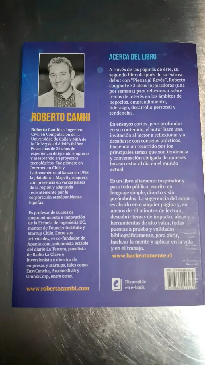 Libro 'Hackea Tu Mente' de Roberto Camhi - 2
