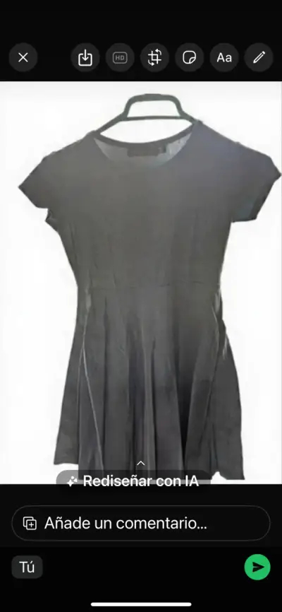 Vestido negro casual para niña con brillos - miniatura 1