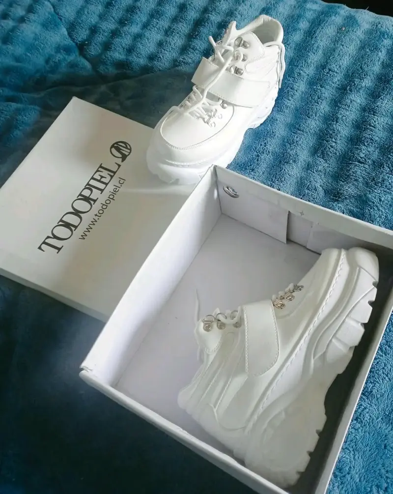 Zapatillas blancas de plataforma Todopiel