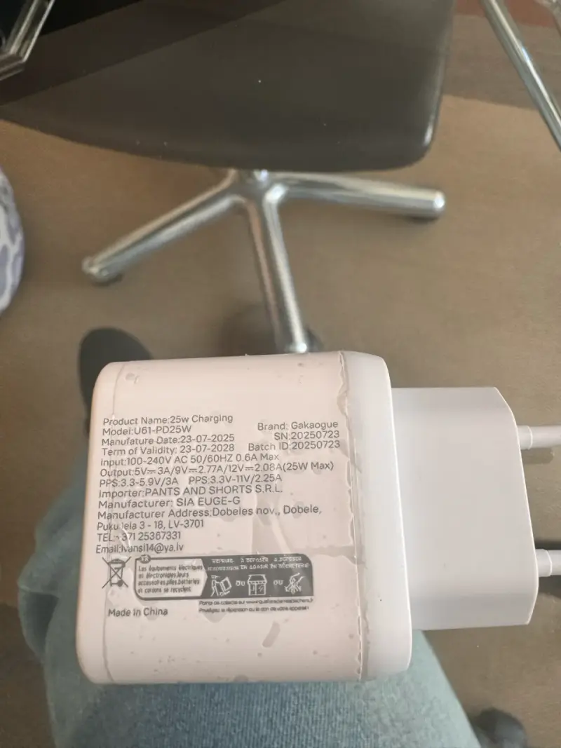 Cargador USB-C 25W Gakaoqueo Blanco - 2