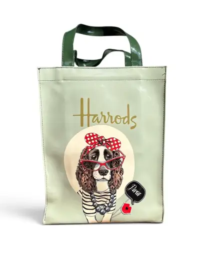 Bolso de mano Harrods con diseño de perro - miniatura 1