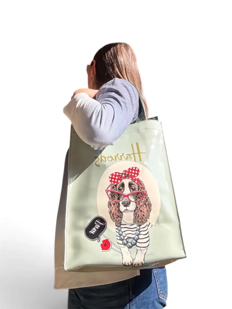 Bolso de mano Harrods con diseño de perro - 4
