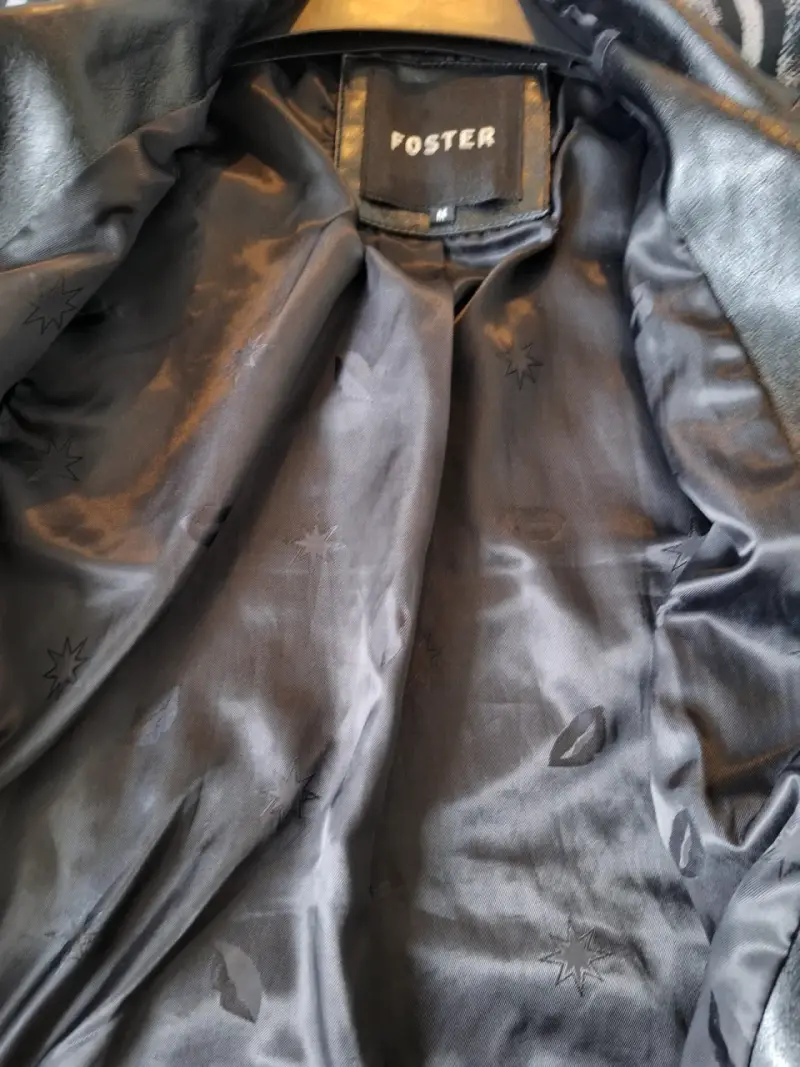 Chaqueta de cuero negra Foster para mujer - 2
