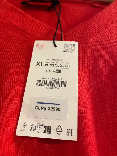 Suéter rojo talla XL para mujer - miniatura 1