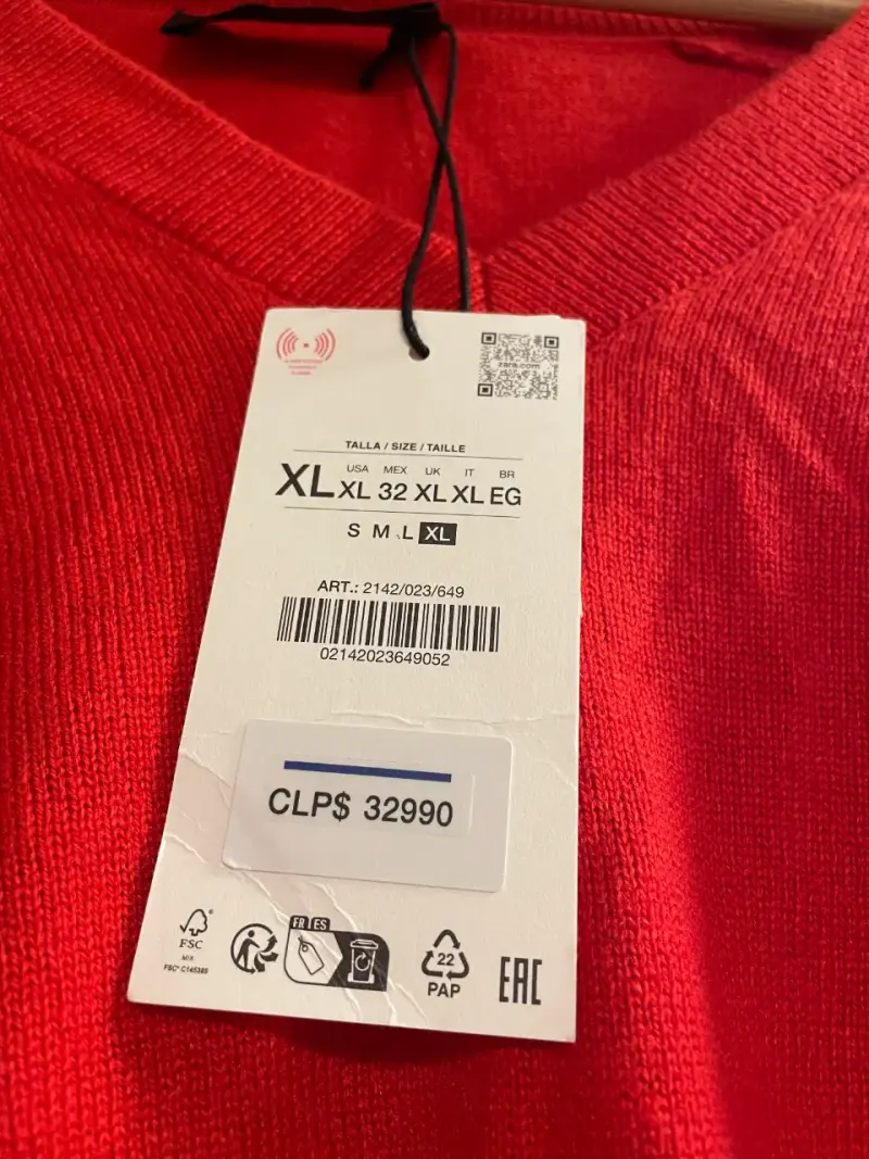 Suéter rojo talla XL para mujer - 2