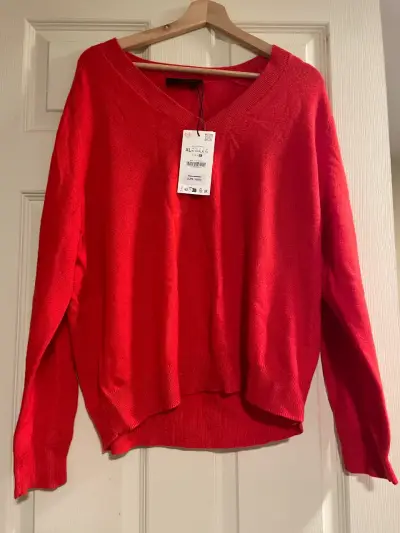 Suéter rojo talla XL para mujer - miniatura 3