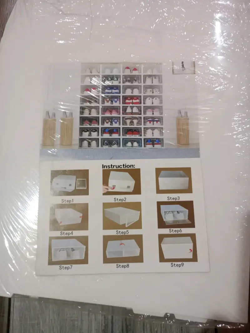 Organizador de Zapatos Apilable Transparente 6 uni - 1