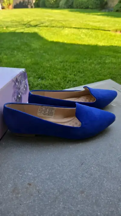 Zapatos planos azules Beira Rio confort - miniatura 1