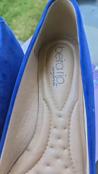 Zapatos planos azules Beira Rio confort - miniatura 4