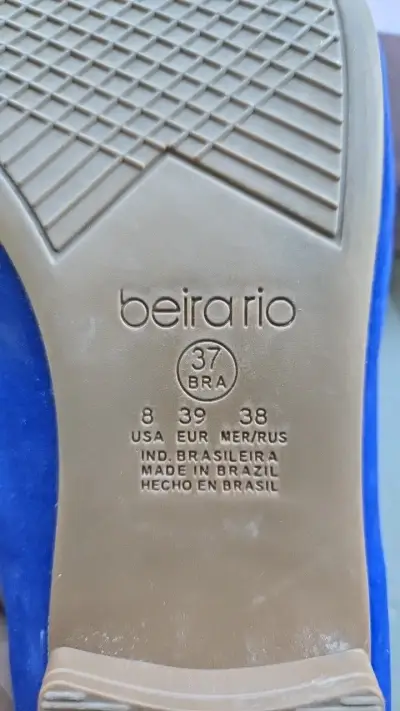 Zapatos planos azules Beira Rio confort - miniatura 5