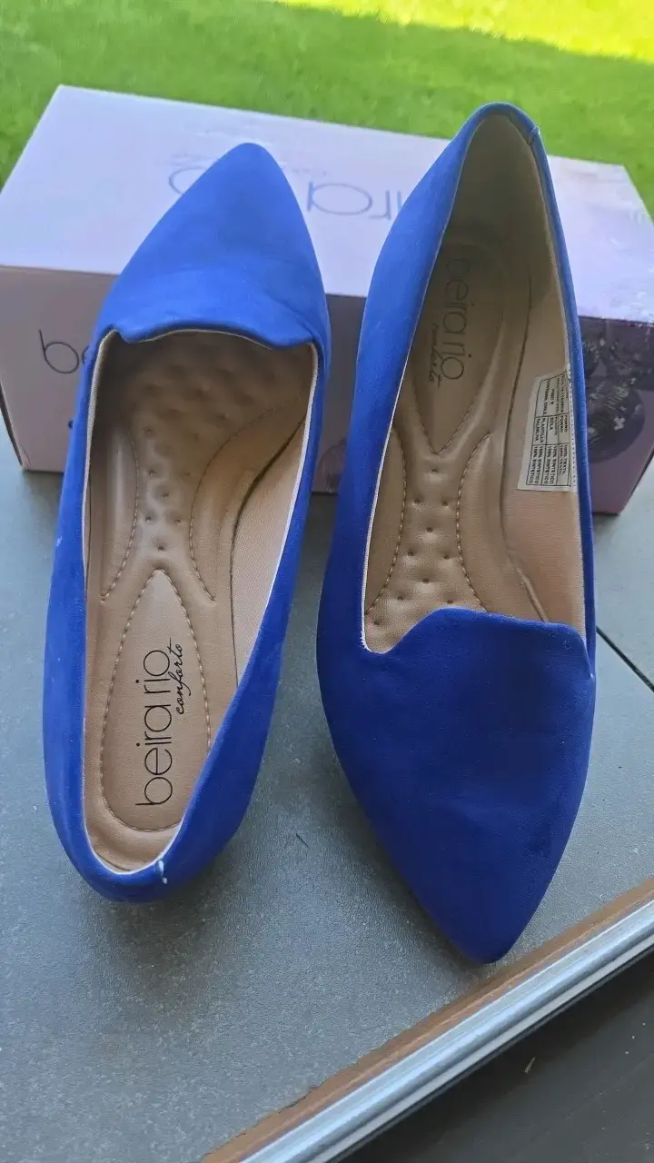 Zapatos planos azules Beira Rio confort - 6