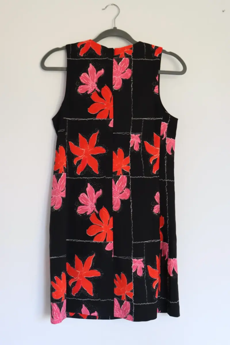 Vestido Desigual floral negro y rojo - 3