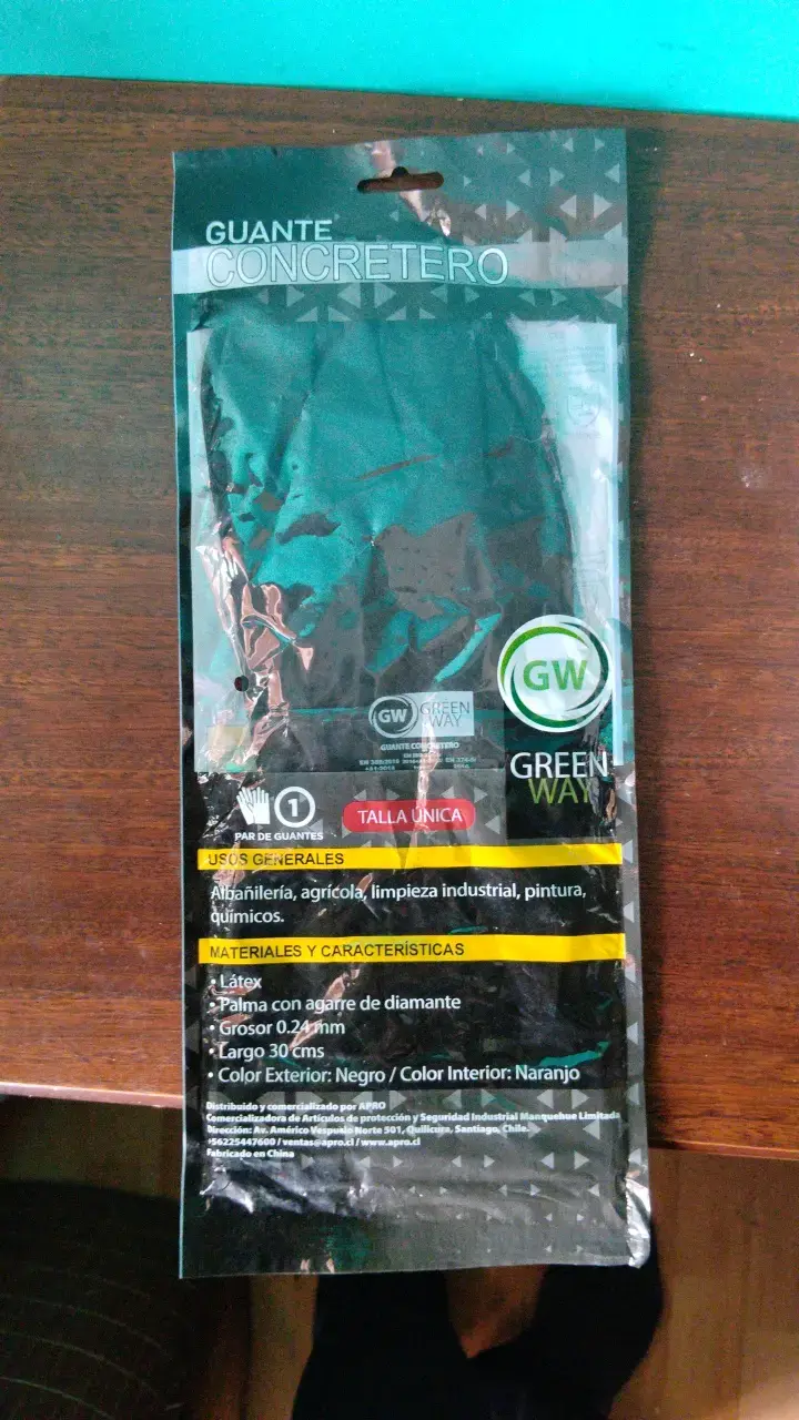 Guantes Concreteros Green Way Negros