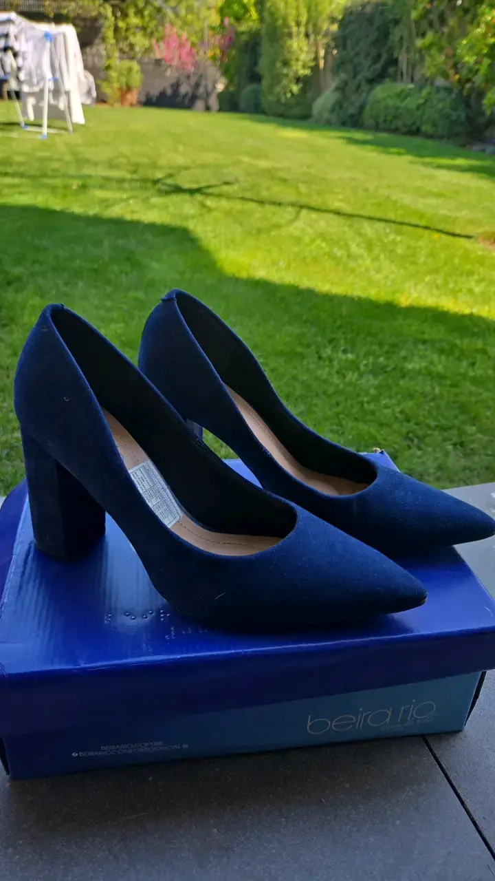 Zapatos de Tacón Azul Beira Rio Elegantes - 1
