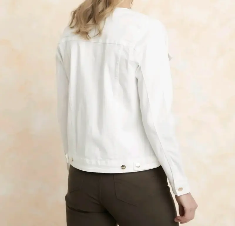 Chaqueta Blanca de Mujer con Botones Scocci - 2