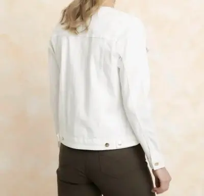 Chaqueta Blanca de Mujer con Botones Scocci - miniatura 2