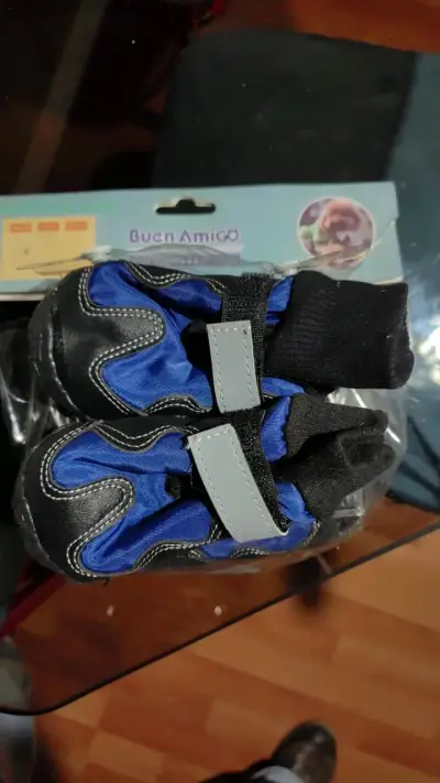Botines para perro Buen Amigo azul y negro - miniatura 1