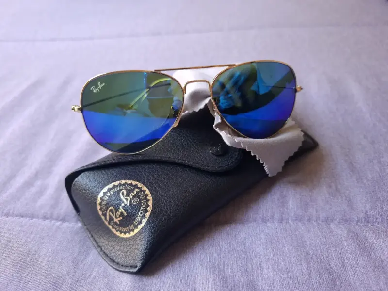 Gafas de sol Ray-Ban aviador espejo azul - 1