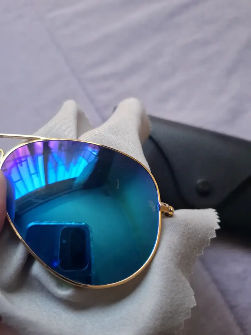 Gafas de sol Ray-Ban aviador espejo azul - 2