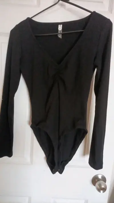 Body negro de manga larga talla M - miniatura 1