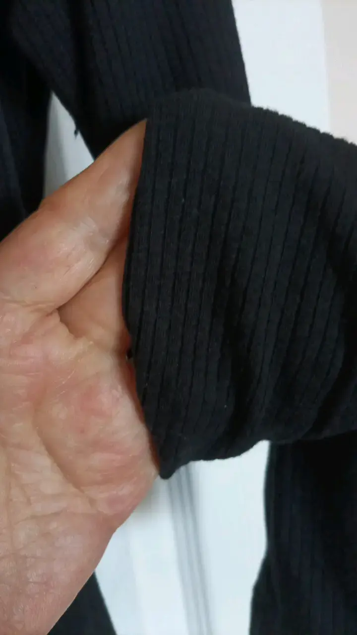 Body negro de manga larga talla M - 2