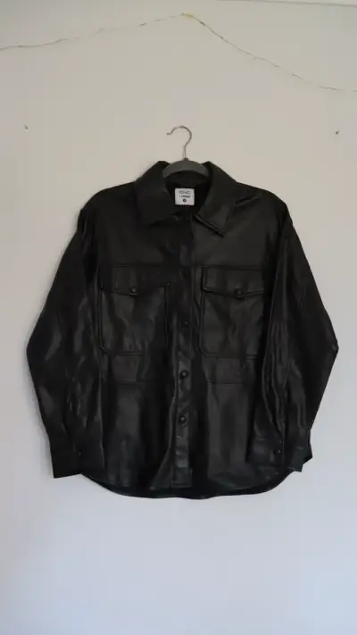 Chaqueta de cuero negra Issimo x Corona - miniatura 1