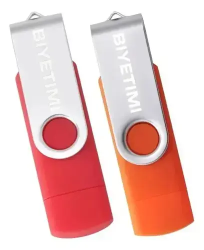 Pendrive USB Biyetimi 32GB colores rojo y naranja - 1