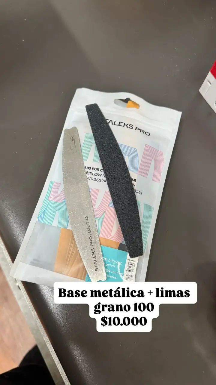 Base metálica Staleks Pro con limas grano 100