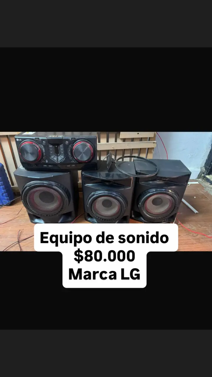 Equipo de sonido LG con parlantes potentes