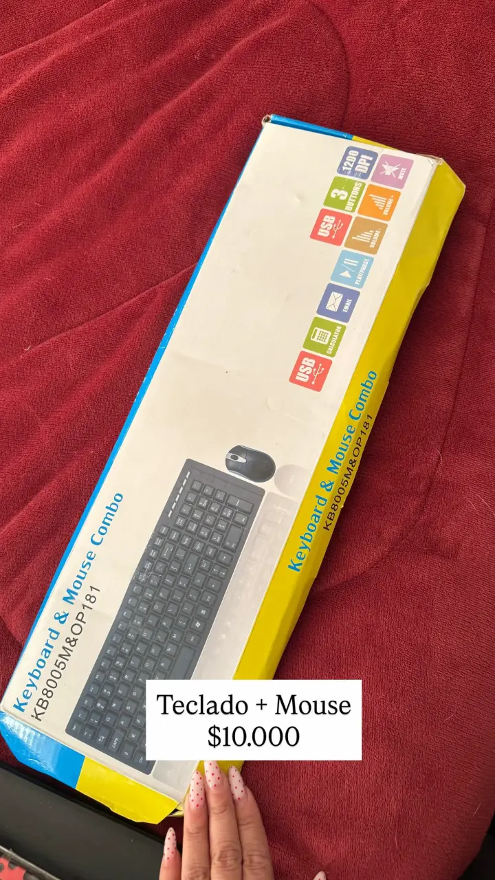 Combo teclado y mouse USB 1200 DPI
