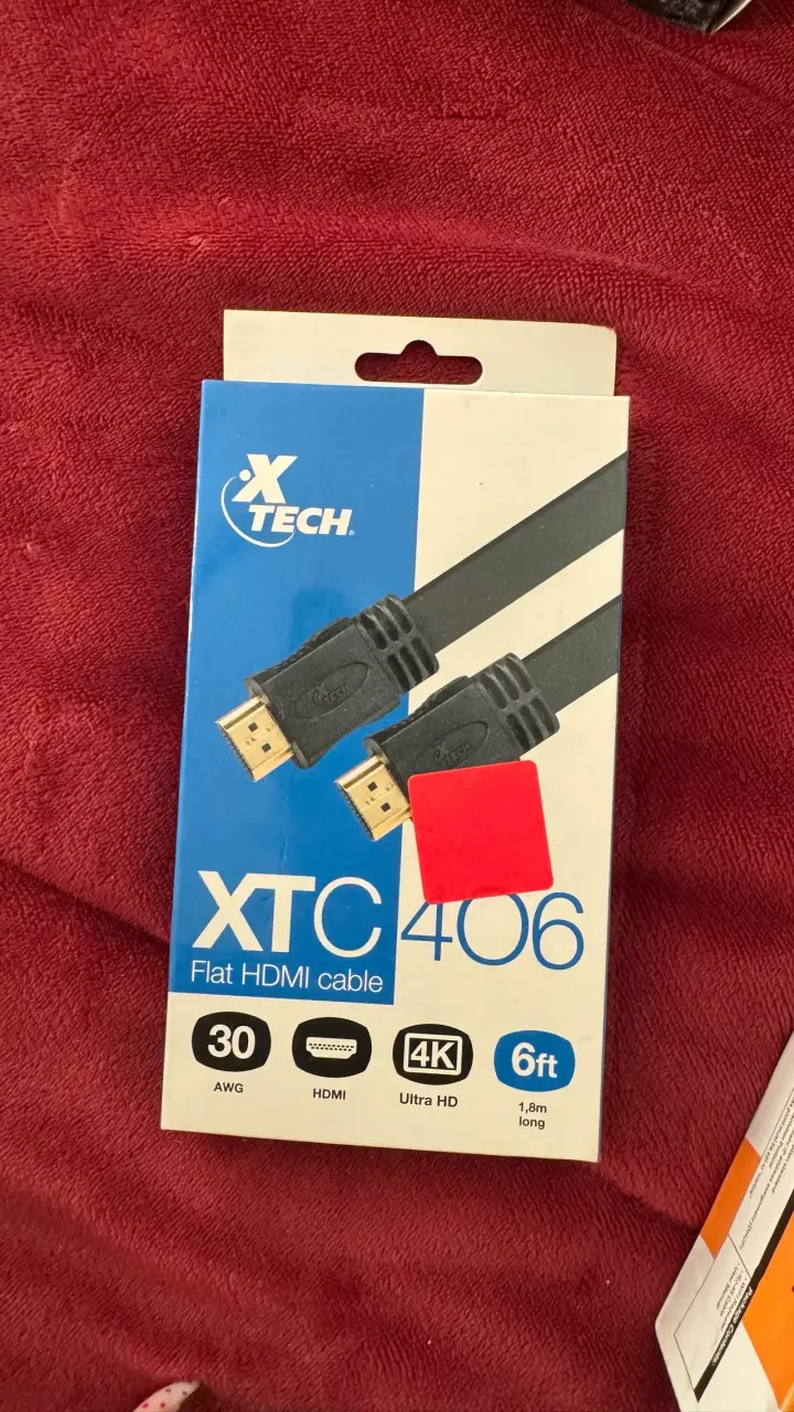Cable HDMI plano Xtech XTC 406 4K 1.8m