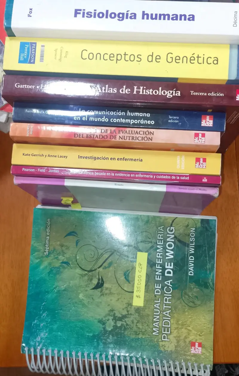 Colección de libros educativos.